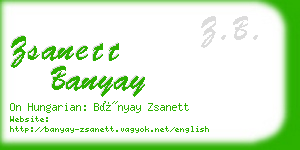 zsanett banyay business card